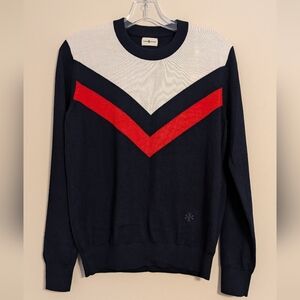 Tory Sport Navy, Red, and White Crewneck Sweater